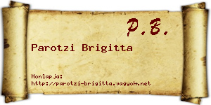 Parotzi Brigitta névjegykártya